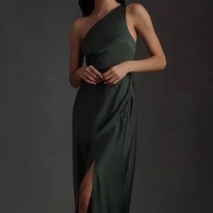 Bhldn One Shoulder Dylan Dress in Forest Size 6